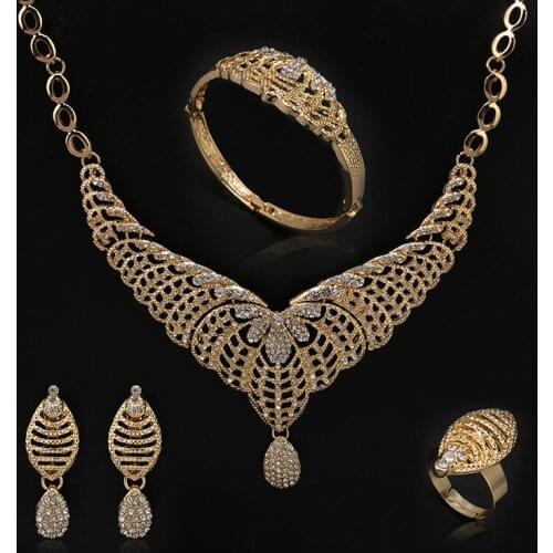 Fani Dubai Gold designerl Jewelry Set Wholesale Nigerian Wedding Jewelry Set Fashion African Beads women Costume Jewelry Sets