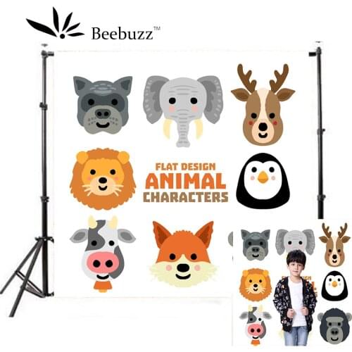 Cartoon Children Photography Backdrops Cartoon Animal Head Background Photo Background