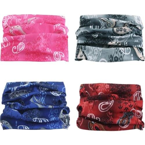 Leaf Pattern Print Headwear For Women Men Absorb Sweat Breathable Neck Tube Scarf Bandana Balaclava Outdoor Hair Accessories