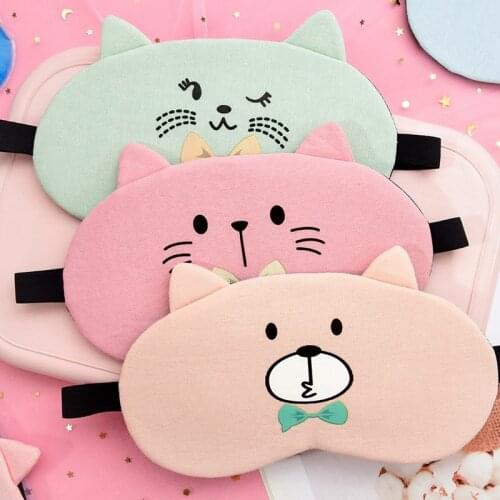 1pcs Cotton Cartoon Eye Cover Sleeping Mask Creative Funny Eyepatch Sleep Mask Travel Relax Eye Band Sleeping Aid Kids Blindfold