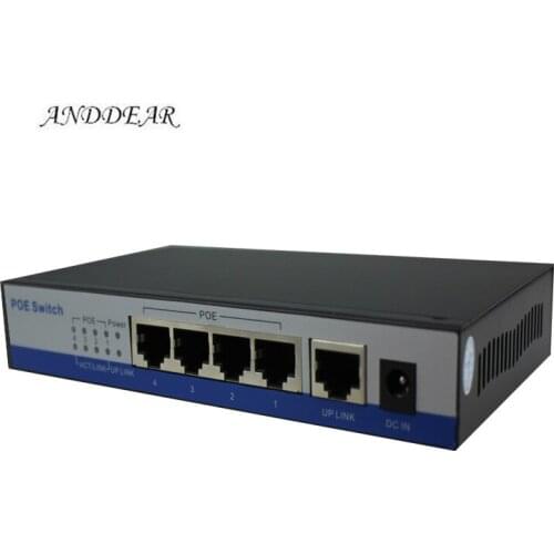 HY66 10/100mbps rj45 switch poe 802.3af 4 port supply power 15.5w for ip cameras nvr ip phone wifi access point 4 port