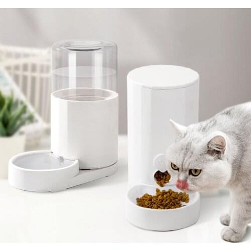 2.5L Pet Cat Feeder Automatic Water And Food Bowl Dispenser Bottle Auto Anti Slip For Cats Puppy Dogs Feeding Drinking Dla Kota