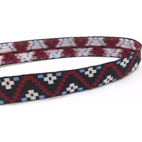 5Yards 20mm 3/4" Invitation Card Gift Packing Ribbon Geometric Woven Jacquard Ribbon Handmade Wedding Party Home Decoration