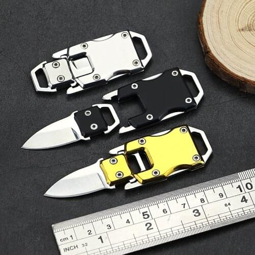 Mini Knife EDC Carry Folding Knife Keychain Knife Outdoor Survival Self-defense Knife Emergency Tool Knife Folding Knife