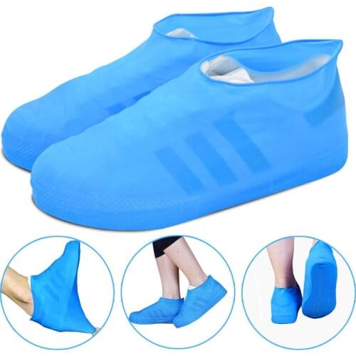 Reusable Rain Snow Boot Shoe Covers Waterproof Rain Socks Silicone Rubber Shoes Overshoes For Men Women Kids Protectors Outdoor