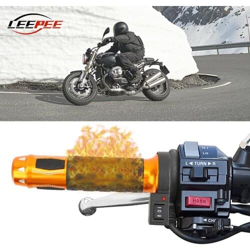 LEEPEE Motorcycle Heated Grips Heating Handle Handlebar Repalcement Electric Motorbike Motor Accessories Retrofit Universal 12V
