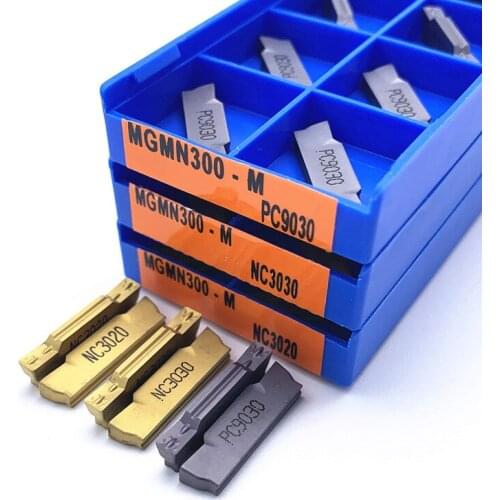 10PCS MGMN300 M NC3020 NC3030 PC9030 Turning Tools carbide inserts MGMN 300 lathe cutter CNC Parting and grooving part of