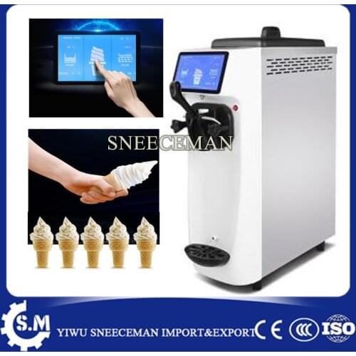 16L mini Smart table top Soft ice cream maker Desktop small LCD screen ice cream machine
