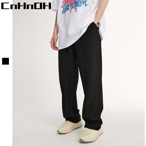 CnHnOH New Arrival Spring/Summer Trousers Streetwear Fashion Solid Color Stretch Fabric Casual Pants For Men A510