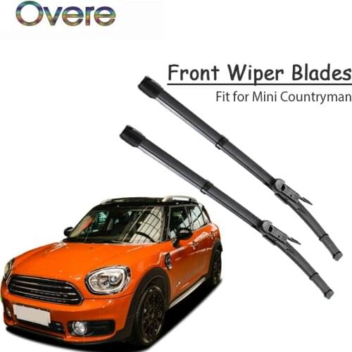 Overe 1Set Rubber Car Front Wiper Blade Kit For Mini Cooper S Countryman R60 F60 2018 2017-04 Windscreen Wiper Accessories