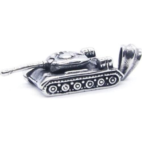1pc Newest Cool Tank Pendant 316L Stainless Steel Jewelry Men Boys Hot Selling Tank Pendant