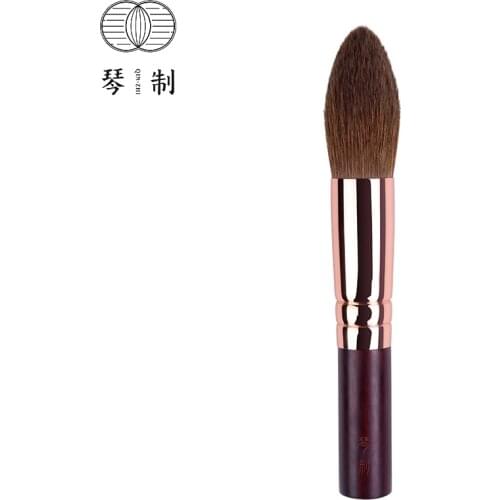 QINZHI Professional Handmade Make Up Brush 123 Tapered Blush Highlighter Brush Soft Resilient Weasel Hair Makeup Brushes