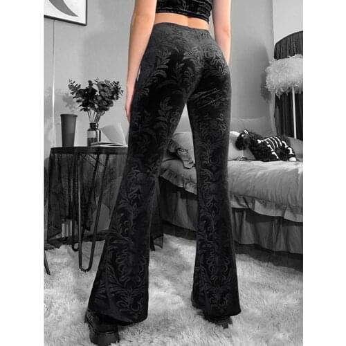 Женские бархатные брюки SRVBY China At AliExpress