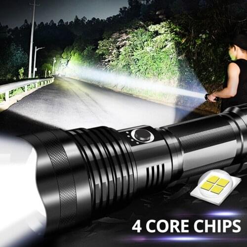 Led Flashlight Led Zoom Flashlight Xhp70 Flashlight Usb Rechargeable Waterproof Light Super Bright 2021 New
