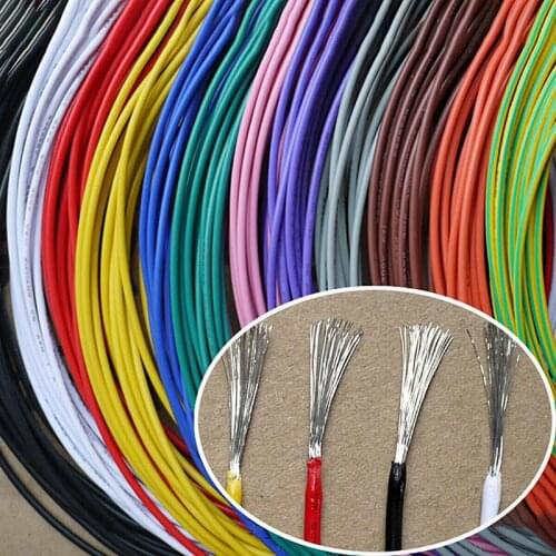 UL1007 22AWG PVC Electronic Wire Cable OD 1.6mm Flexible Stranded Tinned Copper 300V 80