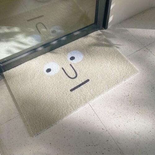 Funny expressions door mats can be cut porch carpets anti-skid dirt floor mats cartoon door wire enclosure mats