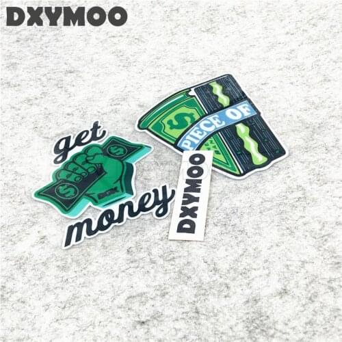 Funny US DOLLARS Car Stickers Get Money Auto Whole Body Window Motorcycle Sticker Vinyl Decals 12cm