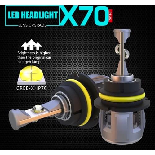 1 Set 9004/HB1 9007/HB5 120W 15600LM XHP-70 Lens 4SMD Chips X70 LED Headlight Front Lamps Bulbs Turbo Fan White 6000K Hi/L Beam