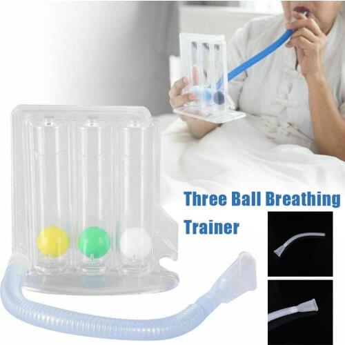 1 Pcs New Breathing Trainer Three-ball Meter Spirometry Trainer Lung Function Exerciser Rehabilitation Training
