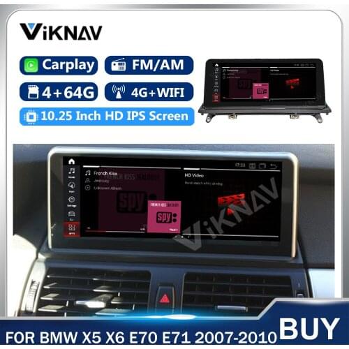 2 Din Android Car Multimedia Player for BMW X5 X6 E70 E71 2007-2010 System Autoradio BT GPS Navigation Carplay Head Unit