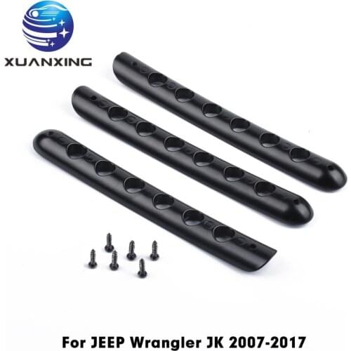 3 PCS JEEP Wrangler JK 2007-2017 Door Handle Black Wrist Door Handle Cover aluminum