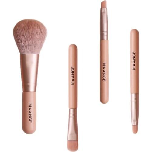 4 PCS Mini Makeup Brushes, Face Brushes Blush Powder Brush Eye Shadows and Lip Brush Professional Make Brushes Kit