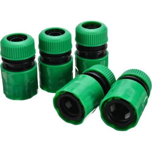 5pcs 1/2 " Green Hose Joint Coupling Connector Plastic Water Hose Connector Pipe Adaptor Garden Irrigation Fittings Pipe Adapter