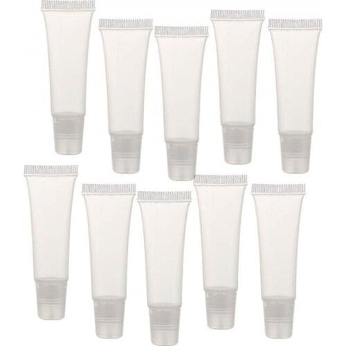50 Pack 10Ml Lip Gloss Tubes Empty Lotion Refill Tubes Soft Squeeze Tubes for DIY Travel Distribution Bottle