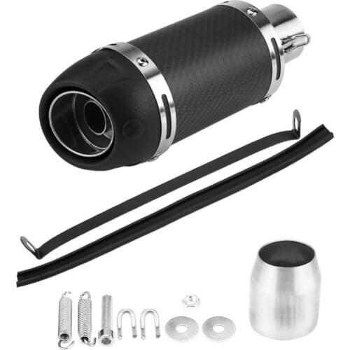 51mm Universal Motorcycle Modified Real Matte Carbon Fiber Exhaust Muffler Pipe with DB Killer