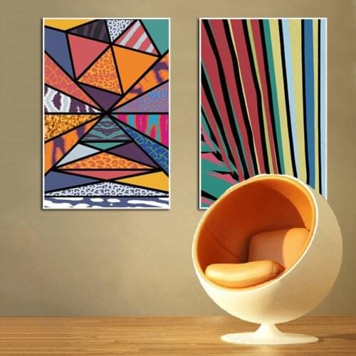 Abstract Colorful Art Poster Canvas Painting Nordic Sofa Simple Bedroom Bedside Painting Creative Painting 3D Stereo Wall Sticke
