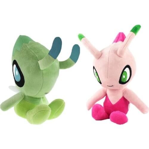 20-25cm 2Styles Anime Celebi Plush Toys Green Pink Cute Celebi Soft Stuffed Animals Dolls Birthday Gifts for Kids