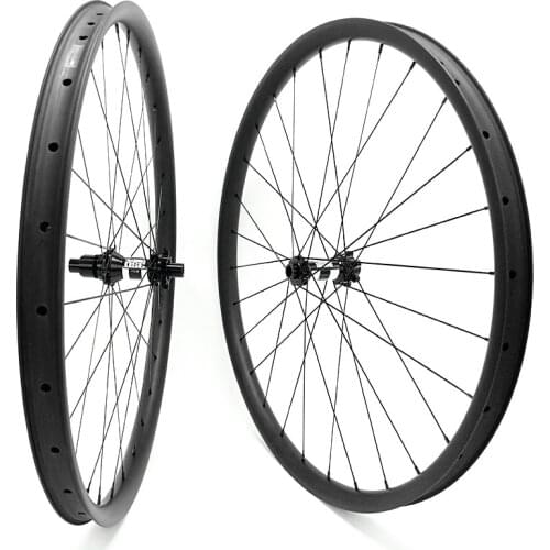 Carbon 27.5er disc mtb wheelset 45x30mm Asymmetry mtb carbon disc wheels 650b carbon wheels DT350S boost 110x15mm 148x12mm 1650g