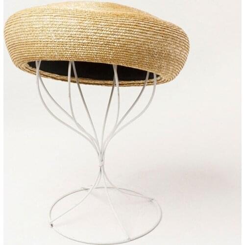 Designer Style Fine Natural Straw Solid Beret Hats For Men Women Painter Hat Summer Beach Casual Boina Sun Visor Cute Girls Cap