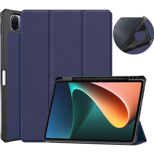 Funda For Xiaomi Mi Pad 5 Pro Case Magnetic PU Leather Stand TPU Cover with Pencil Holder for MiPad 5 Pro MiPad 5 Case Tablet