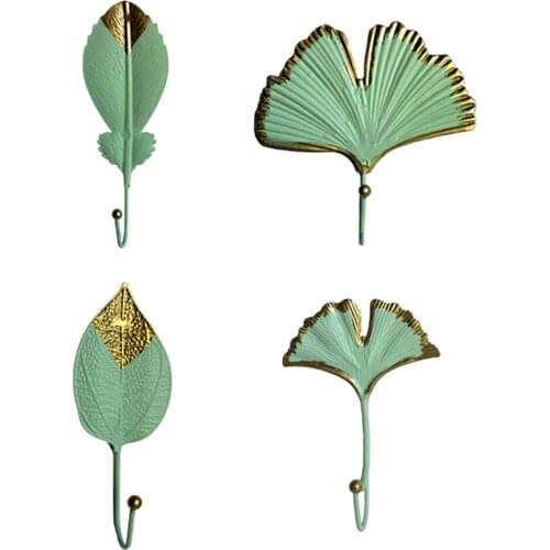 Home Decorative Wall Mount Bag Hat Clothes Hook Iron Hanger Art Hallway Door