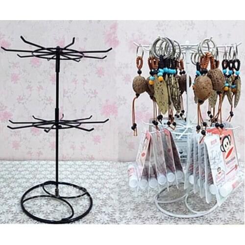 Free shipping double layers Metal Necklace Chain Bracelet Rotation display Holder Jewelry Display Stand Rack wig bracelet Hanger