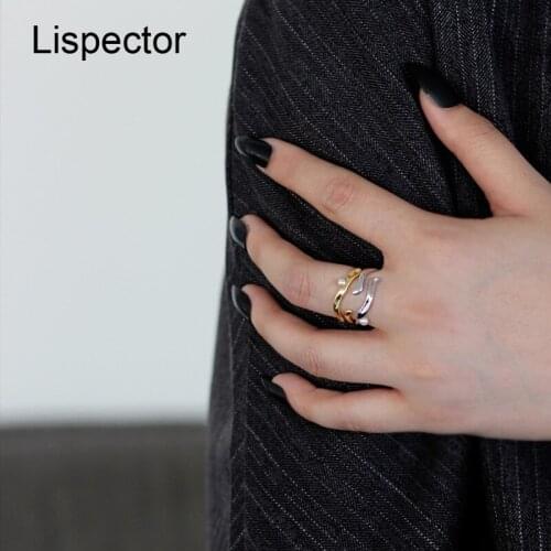 Lispector 925 Sterling Silver Korean Irregular Knuckle Ring for Women Small Pearl Slim Midi Rings Female Matching Jewelry Gifts