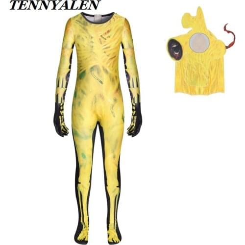 2020 monster Halloween acting costume Siren Head Horror Urban Legend Halloween Party Cosplay Jumpsuit Mask 4-12Y Kids Costume