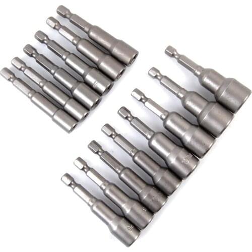 14-3Pcs 5-12mm Hexagon Nut Driver Drill Bit Socket Screwdriver Wrench Set Drill Bit Adapter for Electric Screwdriver Handle Tool