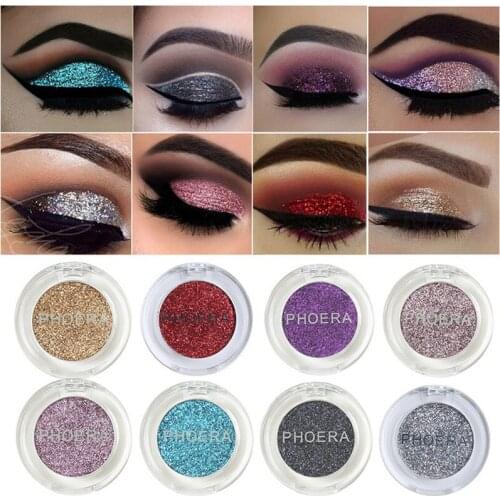 New Shimmer Eye Shadow Glitter Eyeshadow Makeup Sequins Pigment Diamond Shining Eyes Waterproof Powder Natural 8 Colors