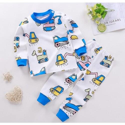 Boys Clothes Dinosaur 1-5Y Childrens Sets Pjms Long Sleeve Cotton Sleepwear Kids Clothes Toddler Pajamas Boys Clothing 2T 3T 4T