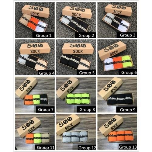 Wholesale Fashion Stock Crew Male Tide Street Europe Hip Hop Match 500 Tidal Youth Socks Men and Women Personality Socks