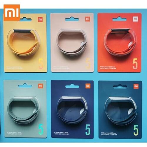 Original Xiaomi Mi Band 5 Strap Silicone Bracelet Mi Band5 Yellow Strap Wrist XiaoMi Mi Band 5 Replacement Silicone Strap