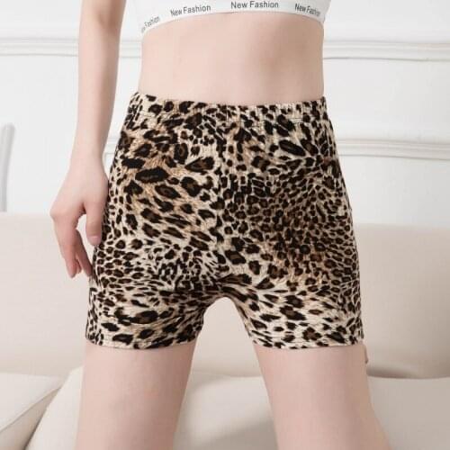 Sexy Safety Shorts Leopard Women Elastic High Waist Safety Shorts Underwear Women Safety Briefs Women Safety Shorts Pants