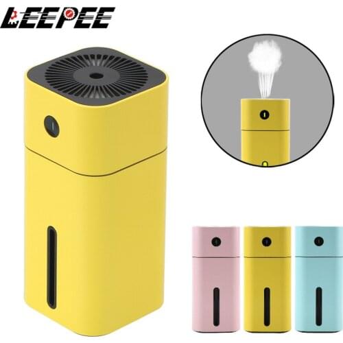 Portable Mini Ultrasonic Square Humidifier Aroma Essential Oil Diffuser USB Car Air Purifier LED Air freshener for Car Office