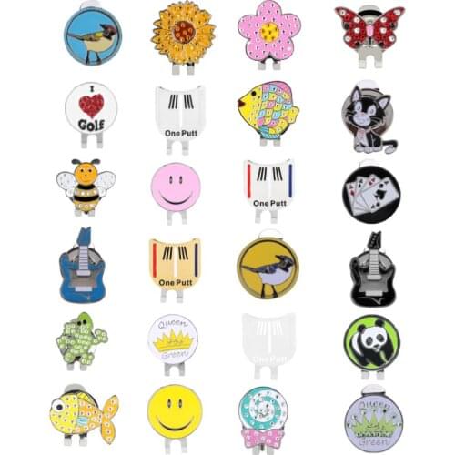 Durable Golf Ball Metal Marker Golfer Hat Visor Clip Golf Training Aids Golf Hat Clip Golf Training Aids Accessory