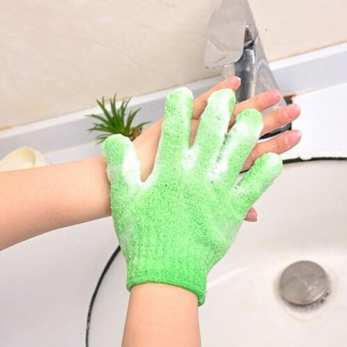 Shower Gloves Exfoliating Wash Skin Spa Bath Gloves Foam Bath Skid Resistance Body Massage Cleaning Loofah Scrubber