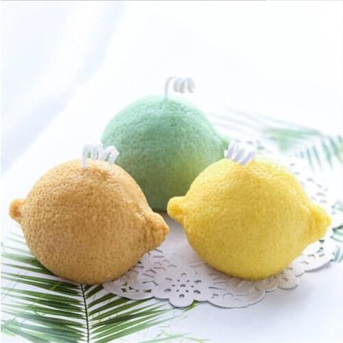 3D Lemon Pineapple Candle Silicone Mold DIY Mousse Fondant Cake Baking Molds Handmade Soap Aromatherapy Making Mould