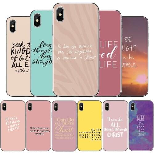 Bible verse Jesus Christ Silicone phone case For iphone 11Pro Max 11 XR XS Max X 8 7 6 6S Plus 5 5S SE 2020 Back Cover Shell