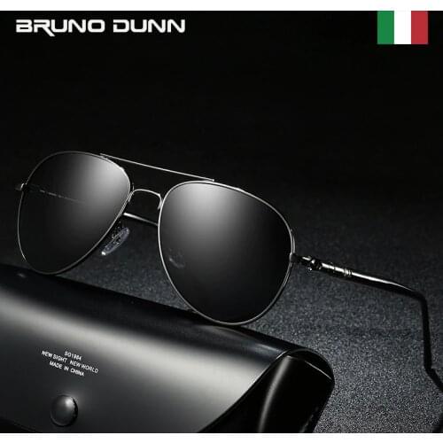 Bruno Dunn Men Vintage Aluminum HD Polarized Sunglasses Classic Brand Sun glasses Coating Lens Driving Shades For Men/Women